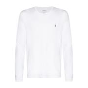 Geborduurd wit lang T-shirt Polo Ralph Lauren , White , Heren