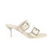 Leren Sandaal Alexander McQueen , White , Dames