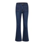 Flared Jeans Kaffe , Blue , Dames