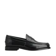 Zwarte Mocassin Leren Platte Schoenen Tod's , Black , Heren