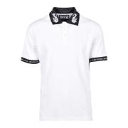 Katoenen Polo Shirt Versace Jeans Couture , White , Heren