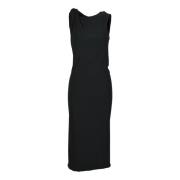 Damesjurk van polyester elastaan Sportmax , Black , Dames