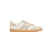 Beige Sneakers met Contrasterende Hiel Hogan , Beige , Dames