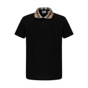 Archivio Check Polo Shirt Burberry , Black , Heren