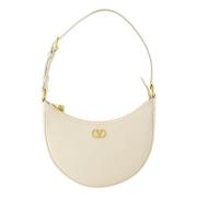 Beige Leren Mini Hobo Tas Valentino Garavani , Beige , Dames