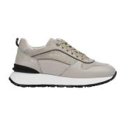 Dames leren en suède sneaker | zand Doucal's , Gray , Dames