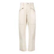 Hoge Ecru Cargo Jeans Isabel Marant , White , Dames