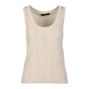 Elegante Viscose Blend Gebreide Top Max Mara Weekend , Beige , Dames