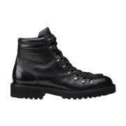 Leren veterschoen enkellaars voor heren | zwart Doucal's , Black , Her...