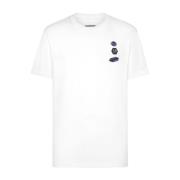 Witte Auto's Racen Jersey T-Shirt Philipp Plein , White , Heren