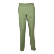 Casual Tencel Katoenmix Broek Kiltie , Green , Dames