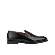 Heren leren Penny loafer | zwart Doucal's , Black , Heren