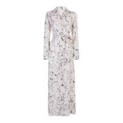 Zijden Georgette Ramage Print Jurk Eleventy , Multicolor , Dames