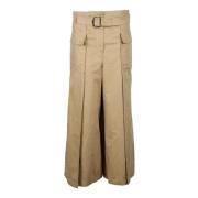 Katoen Linnen Weekend Broek Max Mara Weekend , Brown , Dames