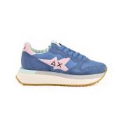 Casual Sneakers in Diverse Materialen Sun68 , Blue , Dames