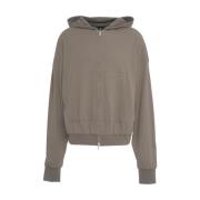 Grijze hoodie met tweewegrits Thom Krom , Gray , Heren