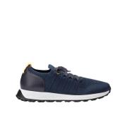 Herensneaker van stof en leer | blauw Doucal's , Blue , Heren