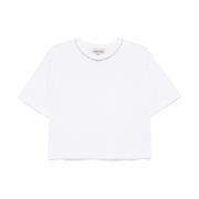 Witte T-shirt en Polo Collectie Semicouture , White , Dames