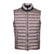 Puffer Vest met Nylon Shell Herno , Beige , Heren