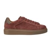 Suède en leren sneaker voor heren | terracotta Doucal's , Brown , Here...