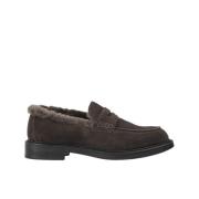 Dames penny loafer van suède | bruin Doucal's , Brown , Dames