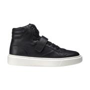 Leren sneakers voor dames | zwart Doucal's , Black , Dames