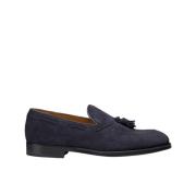 Herens loafer met suède kwastjes | blauw Doucal's , Blue , Heren