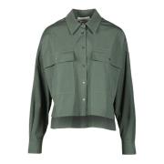 Katoenen Overhemd Max Mara Weekend , Green , Dames