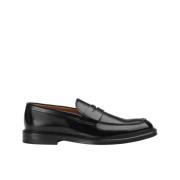 Heren leren Penny loafer | zwart Doucal's , Black , Heren