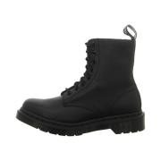 Enkellaarsjes van geperst leer Dr. Martens , Black , Dames