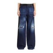 Denim Tuxedo Broek Dsquared2 , Blue , Dames