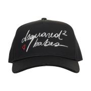 Zwarte Baseballpet met Uniek Logo Dsquared2 , Black , Dames