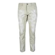 Katoen Elastaan Broek Dsquared2 , Beige , Heren