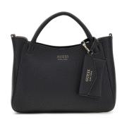 Zwarte Bucket Tas Brenton Stijl Guess , Black , Dames