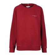 Casual katoen-polyester blend sweatshirt Tommy Hilfiger , Red , Dames