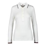 Elegante Viscose Elastaan Polo Shirt Tommy Hilfiger , White , Dames