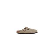 Beige Suède Mule Sandalen Birkenstock , Beige , Dames