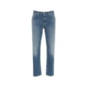 Blauwe Straight Fit Distressed Jeans Closed , Blue , Heren