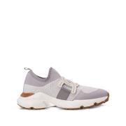 Gebreide Grijze Sneakers met Elastische Band Tod's , Gray , Dames