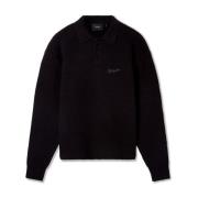 Scribble Polo Sweater Axel Arigato , Black , Heren