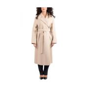 Elegante Wollen Jas Max Mara Studio , Beige , Dames