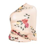 Beige Print Top Stijlvolle Mode Magda Butrym , Multicolor , Dames