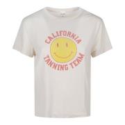 Tanning T-shirt Klassieke Stijl Re/Done , White , Dames