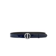 Blauwe Faeda Piuma leren riem met logogesp I Iceberg , Blue , Dames