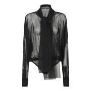 Oversized Bodysuit Shirt Norma Kamali , Black , Dames