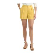 Gele Plooirok Shorts Ralph Lauren , Yellow , Dames