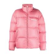 Roze Contrast Logo Puffer Jas Palm Angels , Pink , Dames