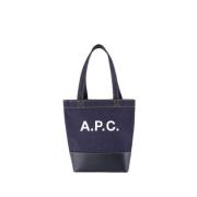 Blauwe Katoenen Tote Tas met Handvatten A.p.c. , Blue , Dames