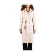 Stijlvolle Jas met Bcollag Ontwerp Max Mara Studio , Beige , Dames