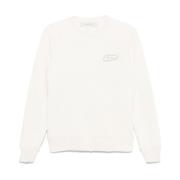 Crew Neck Sweatshirt met letterprint Golden Goose , Beige , Dames